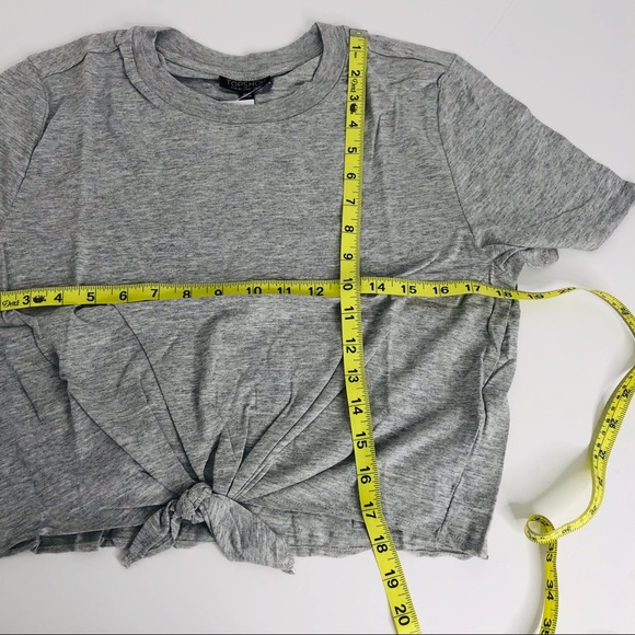 TopShop Cropped Short Sleeve Front Tie Tee 8 NWT - Picture 8 of 8